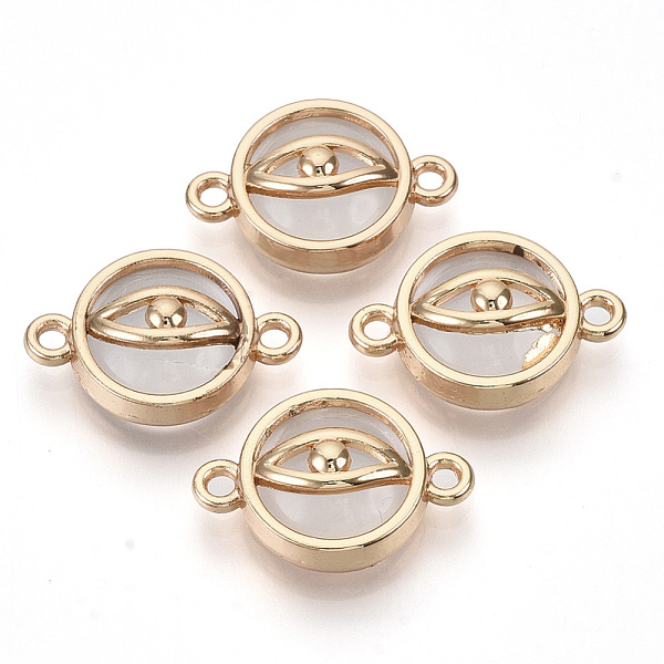 PandaHall Glass Links connectors, with Light Gold Plated Alloy Findings, Flat Round with Eye, Clear, 13.5x19.5x6mm, Hole: 1.6mm Alloy+Glass...
PandaHall Glass Links connectors, with Light Gold Plated Alloy Findings, Flat Round with Eye, Clear, 13.5x19.5x6mm, Hole: 1.6mm Alloy+Glass...