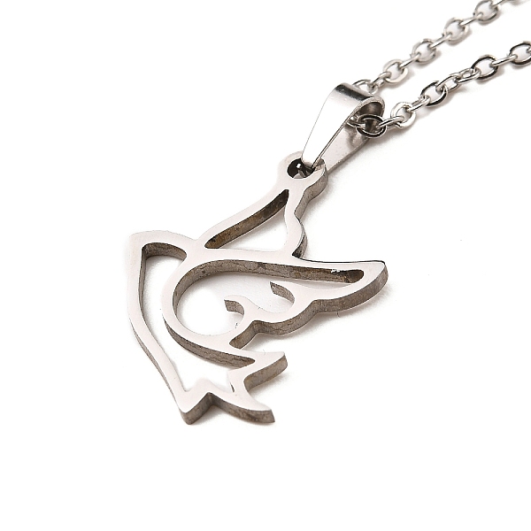 PandaHall Stainless Steel Pendants Necklaces, Bird, 12.09 inch(30.7cm), Pendant: 21x17mm Stainless Steel Bird
PandaHall Stainless Steel Pendants Necklaces, Bird, 12.09 inch(30.7cm), Pendant: 21x17mm Stainless Steel Bird