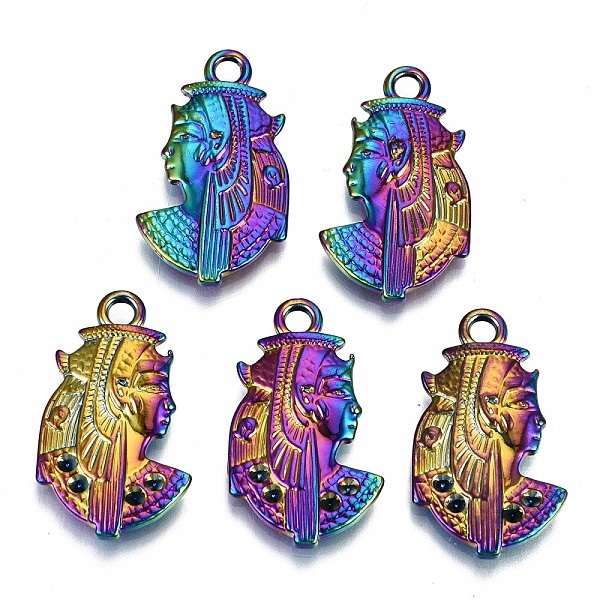PandaHall Alloy Pendants, Cadmium Free & Lead Free, Pharaoh, Rainbow Color, 29x17x3mm, Hole: 3mm Alloy Human
PandaHall Alloy Pendants, Cadmium Free & Lead Free, Pharaoh, Rainbow Color, 29x17x3mm, Hole: 3mm Alloy Human