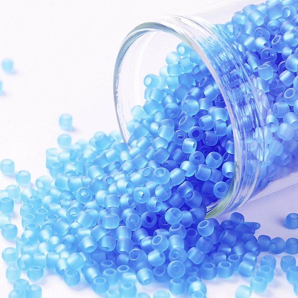 PandaHall TOHO Round Seed Beads, Japanese Seed Beads, (3BF) Transparent Frost Medium Aquamarine, 11/0, 2.2mm, Hole: 0.8mm, about..., Cyan
PandaHall TOHO Round Seed Beads, Japanese Seed Beads, (3BF) Transparent Frost Medium Aquamarine, 11/0, 2.2mm, Hole: 0.8mm, about..., Cyan