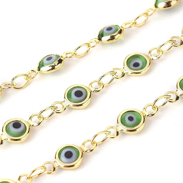 PandaHall 3.28 Feet Handmade Evil Eye Lampwork Link Chains, Soldered, with Brass Findings, Long-Lasting Plated, Flat Round, Golden, Light...
PandaHall 3.28 Feet Handmade Evil Eye Lampwork Link Chains, Soldered, with Brass Findings, Long-Lasting Plated, Flat Round, Golden, Light...