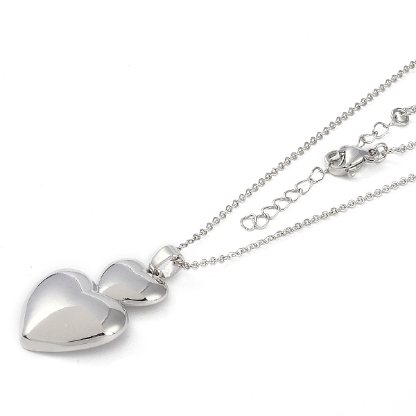 PandaHall Heart Pendant Necklaces, Brass Cable Chain Necklaces, Platinum, 454mm Brass Heart
PandaHall Heart Pendant Necklaces, Brass Cable Chain Necklaces, Platinum, 454mm Brass Heart