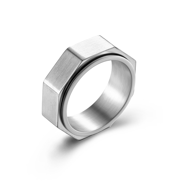 PandaHall Plain Octagon Titanium Steel Rotating Finger Ring, Fidget Spinner Ring for Calming Worry Meditation, Stainless Steel Color, US...
PandaHall Plain Octagon Titanium Steel Rotating Finger Ring, Fidget Spinner Ring for Calming Worry Meditation, Stainless Steel Color, US...
