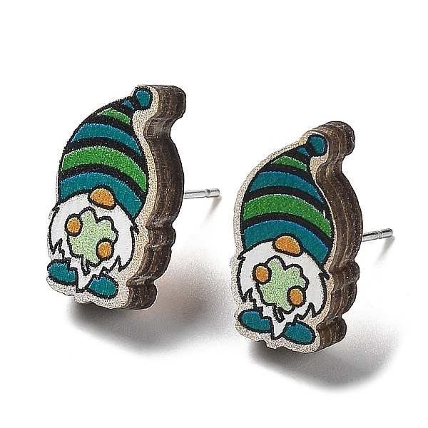 PandaHall Printing Wood Stud Earrings for Women, with 316 Stainless Steel Pins, Gnome, Green, 16.5x8.5mm Wood Gnome Green
PandaHall Printing Wood Stud Earrings for Women, with 316 Stainless Steel Pins, Gnome, Green, 16.5x8.5mm Wood Gnome Green