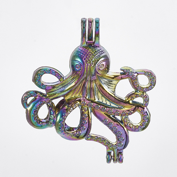 PandaHall Plated Alloy Bead Cage Pendants, Octopus, Colorful, 36.5x33x12mm, Hole: 3x3.5mm, Inner Measure: 7.5mm Alloy Other Animal
PandaHall Plated Alloy Bead Cage Pendants, Octopus, Colorful, 36.5x33x12mm, Hole: 3x3.5mm, Inner Measure: 7.5mm Alloy Other Animal