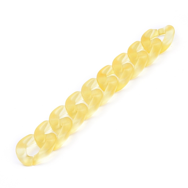 PandaHall Transparent Acrylic Handmade Curb Chain, Twisted Chain, Yellow, 29.5x20.5x6mm, about 39.37 inch(1m)/strand Acrylic Yellow
PandaHall Transparent Acrylic Handmade Curb Chain, Twisted Chain, Yellow, 29.5x20.5x6mm, about 39.37 inch(1m)/strand Acrylic Yellow