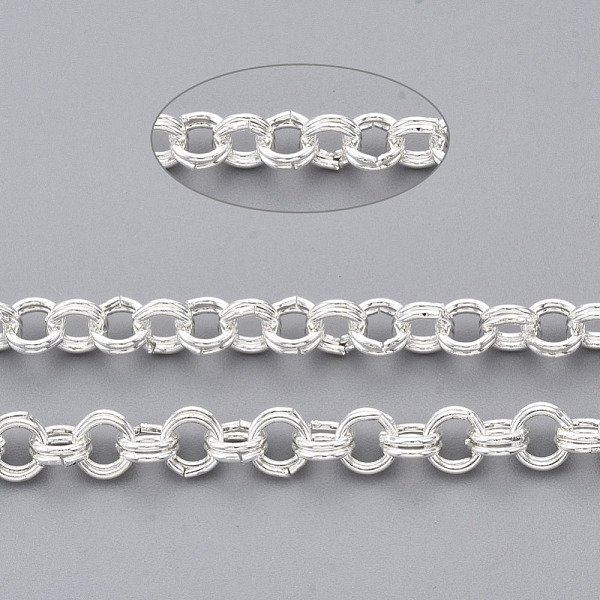 PandaHall Iron Rolo Chains, Double Link Chains, Unwelded, with Spool, Silver, Link: 4x0.6mm, about 164.04 Feet(50m)/roll Iron
PandaHall Iron Rolo Chains, Double Link Chains, Unwelded, with Spool, Silver, Link: 4x0.6mm, about 164.04 Feet(50m)/roll Iron