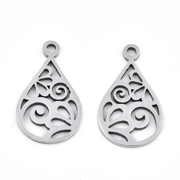 PandaHall 201 Stainless Steel Pendants, Laser Cut, Teardrop, Stainless Steel Color, 17x10x0.9mm, Hole: 1.4mm 201 Stainless Steel Teardrop
PandaHall 201 Stainless Steel Pendants, Laser Cut, Teardrop, Stainless Steel Color, 17x10x0.9mm, Hole: 1.4mm 201 Stainless Steel Teardrop