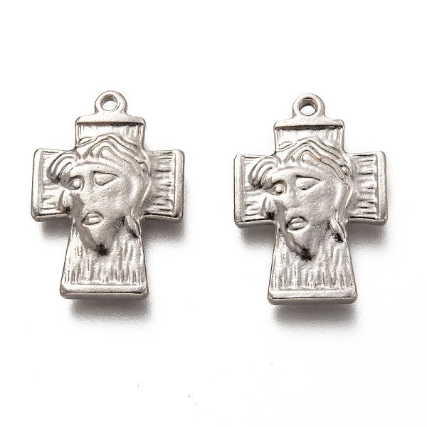 PandaHall Easter 201 Stainless Steel Pendants, Cross with Jesus, Stainless Steel Color, 23x16x3mm, Hole: 1.6mm 201 Stainless Steel Cross
PandaHall Easter 201 Stainless Steel Pendants, Cross with Jesus, Stainless Steel Color, 23x16x3mm, Hole: 1.6mm 201 Stainless Steel Cross