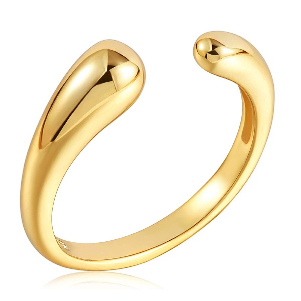 PandaHall 925 Sterling Silver Teardrop Open Cuff Ring for Women, Golden, US Size 5 1/4(15.9mm) Sterling Silver
PandaHall 925 Sterling Silver Teardrop Open Cuff Ring for Women, Golden, US Size 5 1/4(15.9mm) Sterling Silver