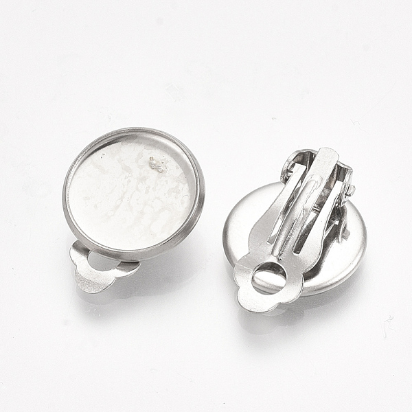 PandaHall 201 Stainless Steel Clip-on Earring Findings, Flat Round, Stainless Steel Color, 18x15.5x7mm, Hole: 3mm, Tray: 14~14.5mm 201...
PandaHall 201 Stainless Steel Clip-on Earring Findings, Flat Round, Stainless Steel Color, 18x15.5x7mm, Hole: 3mm, Tray: 14~14.5mm 201...