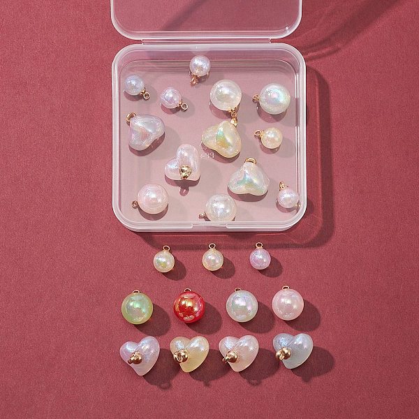 PandaHall 24Pcs 3 Styles Rainbow Iridescent Plating Acrylic Pendants, Glitter, with ABS Plastic Light Gold Plated Loops, Heart & Round..., Multicolor
PandaHall 24Pcs 3 Styles Rainbow Iridescent Plating Acrylic Pendants, Glitter, with ABS Plastic Light Gold Plated Loops, Heart & Round..., Multicolor