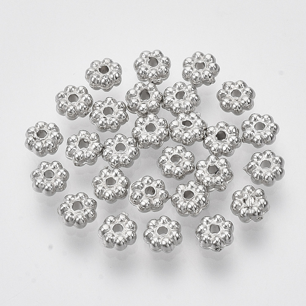 PandaHall CCB Plastic Spacer Beads, Flower, Platinum, 4.5x2mm, Hole: 1mm, about 21000pcs/500g Plastic Flower
PandaHall CCB Plastic Spacer Beads, Flower, Platinum, 4.5x2mm, Hole: 1mm, about 21000pcs/500g Plastic Flower