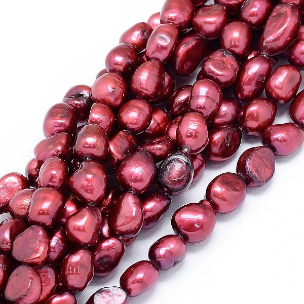 PandaHall Dyed Natural Cultured Freshwater Pearl Beads Strands, Oval, Dark Red, 10~15x6~10mm, Hole: 0.8mm, about 30~34pcs/strand, 14.1 inch...
PandaHall Dyed Natural Cultured Freshwater Pearl Beads Strands, Oval, Dark Red, 10~15x6~10mm, Hole: 0.8mm, about 30~34pcs/strand, 14.1 inch...