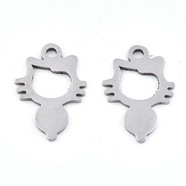 PandaHall 201 Stainless Steel Pendants, Laser Cut, Cat, Stainless Steel Color, 16.5x11x0.9mm, Hole: 1.6mm 201 Stainless Steel Cat Shape
PandaHall 201 Stainless Steel Pendants, Laser Cut, Cat, Stainless Steel Color, 16.5x11x0.9mm, Hole: 1.6mm 201 Stainless Steel Cat Shape