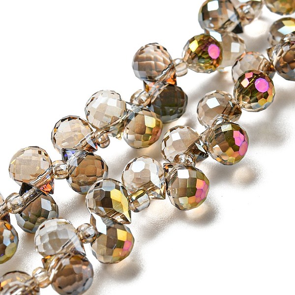 PandaHall Transparent Electroplate Glass Beads Strands, Rainbow Plated, Faceted, Teardrop, Tan, 6x5x5mm, Hole: 0.8mm, about 108pcs/strand..., Orange
PandaHall Transparent Electroplate Glass Beads Strands, Rainbow Plated, Faceted, Teardrop, Tan, 6x5x5mm, Hole: 0.8mm, about 108pcs/strand..., Orange