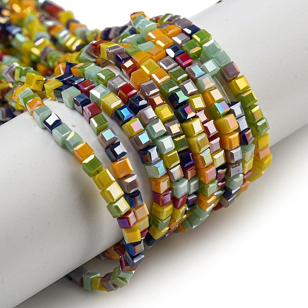 PandaHall Electroplate Glass Beads Strands, Full Rainbow Plated, Faceted, Cube, Colorful, 2~2.5x2.5~3x2.5~3mm, Hole: 0.8mm, about...
PandaHall Electroplate Glass Beads Strands, Full Rainbow Plated, Faceted, Cube, Colorful, 2~2.5x2.5~3x2.5~3mm, Hole: 0.8mm, about...