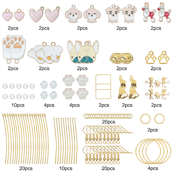 PandaHall SUNNYCLUE DIY Dog Themed Earring Making Kits, Including Alloy Enamel Pendants, Glass Beads, Brass Linking Rings & Pendant &..., Multicolor
PandaHall SUNNYCLUE DIY Dog Themed Earring Making Kits, Including Alloy Enamel Pendants, Glass Beads, Brass Linking Rings & Pendant &..., Multicolor