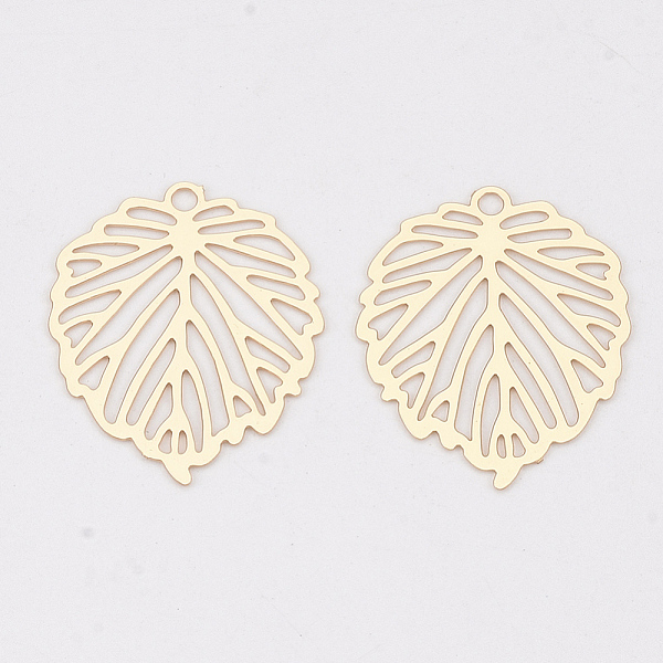 PandaHall Brass Pendants, Etched Metal Embellishments, Long-Lasting Plated, Leaf, Light Gold, 22x17.5x0.3mm, Hole: 1.5mm Brass Leaf
PandaHall Brass Pendants, Etched Metal Embellishments, Long-Lasting Plated, Leaf, Light Gold, 22x17.5x0.3mm, Hole: 1.5mm Brass Leaf