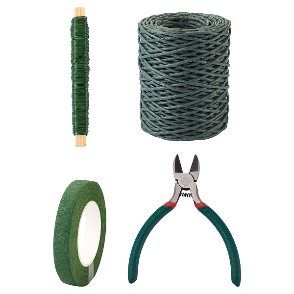 PandaHall Iron Wire, with Crepe Paper and Side Cutting Pliers, Green, 24 Gauge, 0.5mm, 50m/roll, 10rolls/set, 1roll Iron Round Green
PandaHall Iron Wire, with Crepe Paper and Side Cutting Pliers, Green, 24 Gauge, 0.5mm, 50m/roll, 10rolls/set, 1roll Iron Round Green