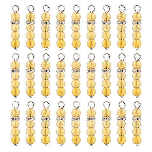 PandaHall FINGERINSPIRE 40Pcs Natural Citrine Pendants, Round Charm with Platinum Tone Brass Crystal Rhinestone Spacer Beads, 30~34x6.5mm..., Clear
PandaHall FINGERINSPIRE 40Pcs Natural Citrine Pendants, Round Charm with Platinum Tone Brass Crystal Rhinestone Spacer Beads, 30~34x6.5mm..., Clear
