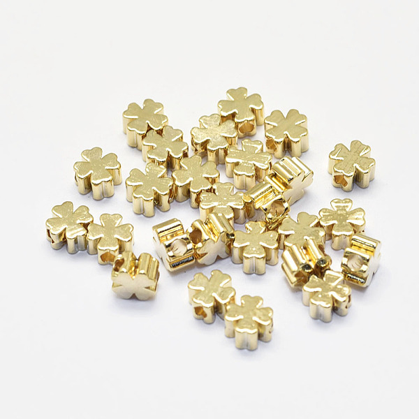 PandaHall Long-Lasting Plated Brass Beads, Real 18K Gold Plated, Nickel Free, Four Leaf Clover, 5x5x2.5mm, Hole: 1.5mm Brass Others
PandaHall Long-Lasting Plated Brass Beads, Real 18K Gold Plated, Nickel Free, Four Leaf Clover, 5x5x2.5mm, Hole: 1.5mm Brass Others