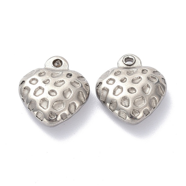 PandaHall 304 Stainless Steel Charms, Heart, Bumpy, Stainless Steel Color, 14x12.5x5mm, Hole: 1.2mm 304 Stainless Steel Heart
PandaHall 304 Stainless Steel Charms, Heart, Bumpy, Stainless Steel Color, 14x12.5x5mm, Hole: 1.2mm 304 Stainless Steel Heart