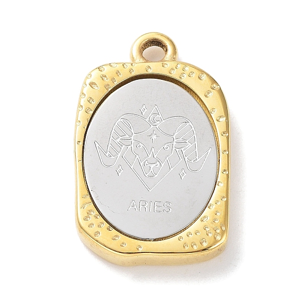 PandaHall 304 Stainless Steel Pendants, Rectangle with Twelve Constellations Charm, Golden & Stainless Steel Color, Aries, 23x14.5x3mm, Hole...
PandaHall 304 Stainless Steel Pendants, Rectangle with Twelve Constellations Charm, Golden & Stainless Steel Color, Aries, 23x14.5x3mm, Hole...