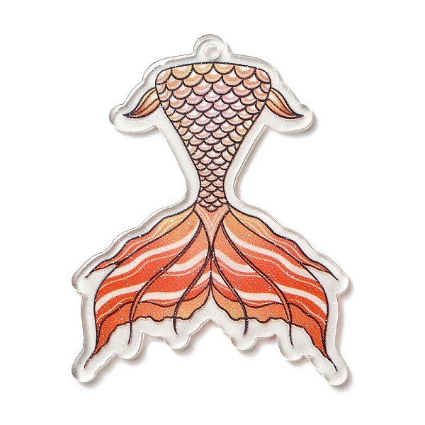 PandaHall Printed Transparent Acrylic Pendants, Mermaid Tails, Orange Red, 56x45x2mm, Hole: 2mm Acrylic Others
PandaHall Printed Transparent Acrylic Pendants, Mermaid Tails, Orange Red, 56x45x2mm, Hole: 2mm Acrylic Others