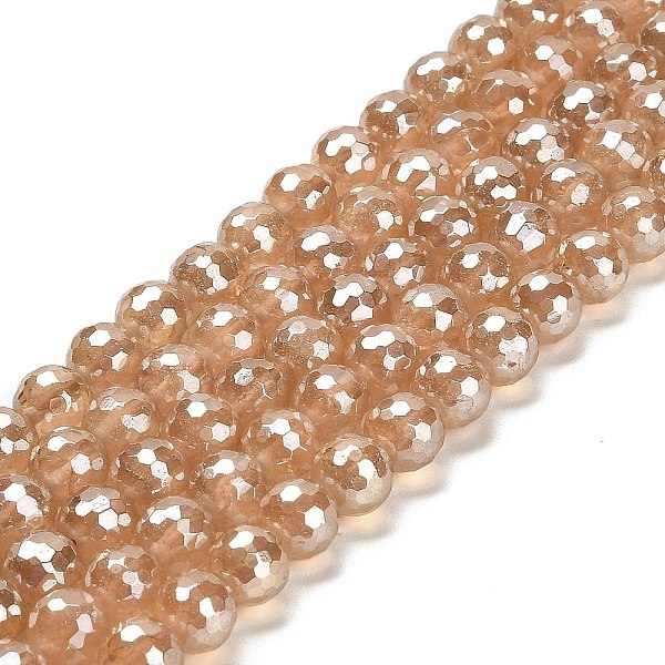 PandaHall Electroplated Natural Quartz Round Beads Strands, Dyed & Heated, Faceted(128 Facets), Champagne Gold, 8mm, Hole: 1.2mm, about...
PandaHall Electroplated Natural Quartz Round Beads Strands, Dyed & Heated, Faceted(128 Facets), Champagne Gold, 8mm, Hole: 1.2mm, about...