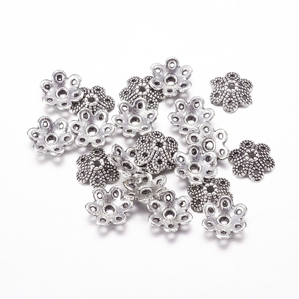 PandaHall Tibetan Style Alloy Bead Caps, Lead Free and Cadmium Free, Flower, 6-Petal, Antique Silver, 9.5x10x3mm, Hole: 1.5mm Alloy
PandaHall Tibetan Style Alloy Bead Caps, Lead Free and Cadmium Free, Flower, 6-Petal, Antique Silver, 9.5x10x3mm, Hole: 1.5mm Alloy