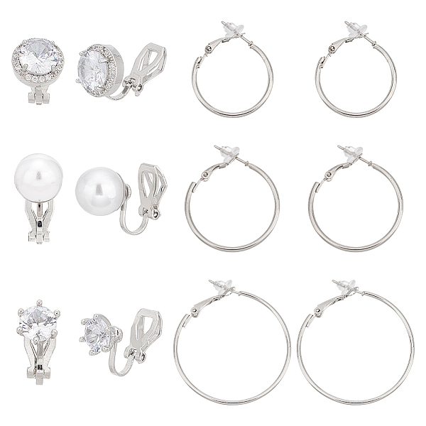 PandaHall ANATTASOUL 6 Pair 6 Style Brass Clip-on Earrings & Hoop Earrings Sets, Cubic Zirconia Non-piercing Earrings with ABS Plastic...
PandaHall ANATTASOUL 6 Pair 6 Style Brass Clip-on Earrings & Hoop Earrings Sets, Cubic Zirconia Non-piercing Earrings with ABS Plastic...