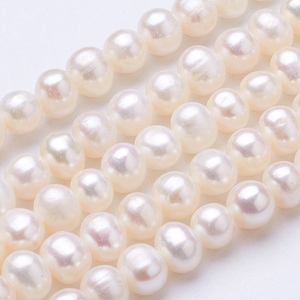 PandaHall Natural Cultured Freshwater Pearl Beads Strands, Potato, Beige, 5~5.7x5.8~6mm, Hole: 0.7mm, about 77pcs/strand, 15.7 inch Pearl..., Yellow
PandaHall Natural Cultured Freshwater Pearl Beads Strands, Potato, Beige, 5~5.7x5.8~6mm, Hole: 0.7mm, about 77pcs/strand, 15.7 inch Pearl..., Yellow