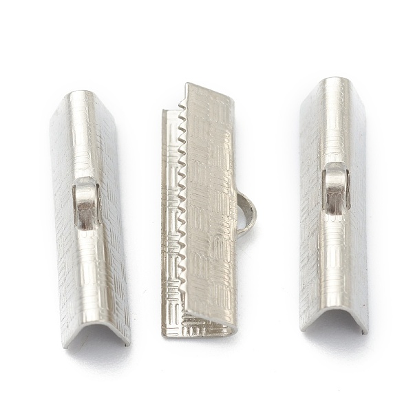 PandaHall 304 Stainless Steel Ribbon Crimp Ends, Stainless Steel Color, 7x20x5mm, Hole: 1mm 304 Stainless Steel
PandaHall 304 Stainless Steel Ribbon Crimp Ends, Stainless Steel Color, 7x20x5mm, Hole: 1mm 304 Stainless Steel