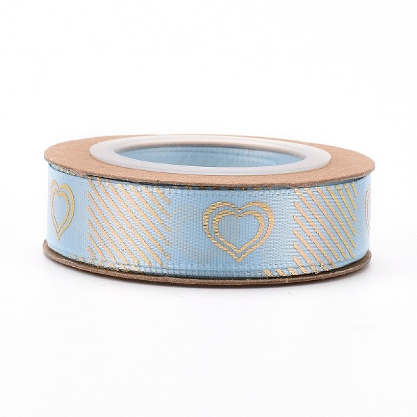PandaHall Polyester Ribbons, Single Face Golden Hot Stamping, for Gifts Wrapping, Party Decoration, Heart Pattern, Light Sky Blue, 5/8 inch...
PandaHall Polyester Ribbons, Single Face Golden Hot Stamping, for Gifts Wrapping, Party Decoration, Heart Pattern, Light Sky Blue, 5/8 inch...