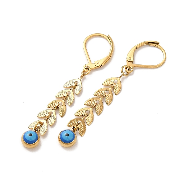 PandaHall Vacuum Plating 304 Stainless Steel Leaf Dangle Leverback Earrings, Enamel Evil Eye Drop Earrings, Golden, 49x6mm 304 Stainless...
PandaHall Vacuum Plating 304 Stainless Steel Leaf Dangle Leverback Earrings, Enamel Evil Eye Drop Earrings, Golden, 49x6mm 304 Stainless...