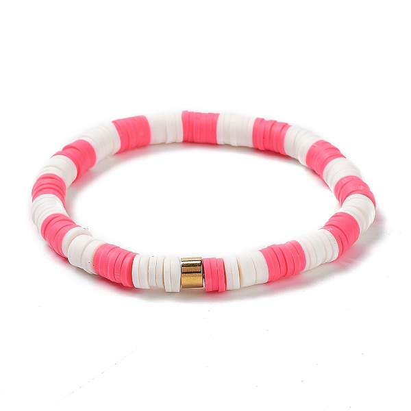 PandaHall Handmade Polymer Clay Heishi Beads Stretch Bracelets Sets, with Golden Plated Stainless Steel Spacer Beads, Pink, Inner Diameter...
PandaHall Handmade Polymer Clay Heishi Beads Stretch Bracelets Sets, with Golden Plated Stainless Steel Spacer Beads, Pink, Inner Diameter...