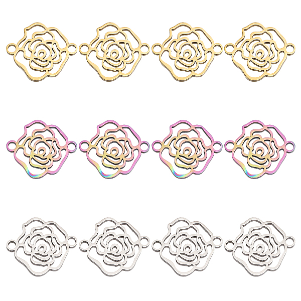 PandaHall CHGCRAFT 12Pcs 3 Colors Ion Plating(IP) 304 Stainless Steel Connector Charms, Rose Links, Mixed Color, 17.5x15x1.5mm, Hole: 1.8mm...
PandaHall CHGCRAFT 12Pcs 3 Colors Ion Plating(IP) 304 Stainless Steel Connector Charms, Rose Links, Mixed Color, 17.5x15x1.5mm, Hole: 1.8mm...