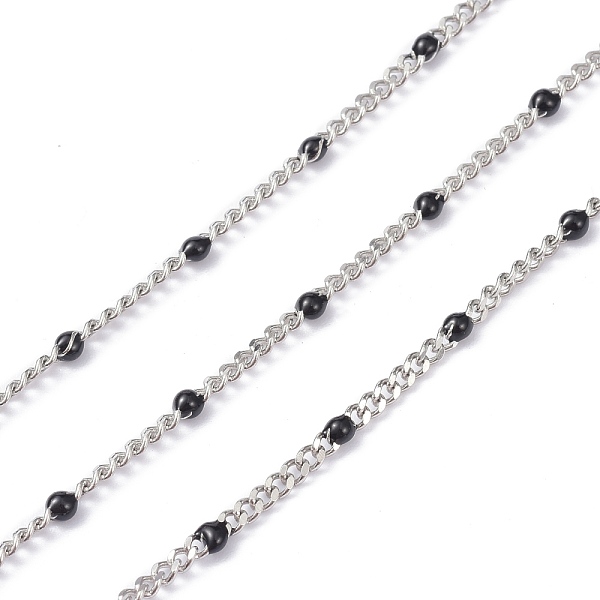 PandaHall 304 Stainless Steel Enamel Curb Chains, with Spool, Soldered, Faceted, Black, 2.5x2x0.8mm, 32.80Feet/roll(10m/roll) 304 Stainless...
PandaHall 304 Stainless Steel Enamel Curb Chains, with Spool, Soldered, Faceted, Black, 2.5x2x0.8mm, 32.80Feet/roll(10m/roll) 304 Stainless...