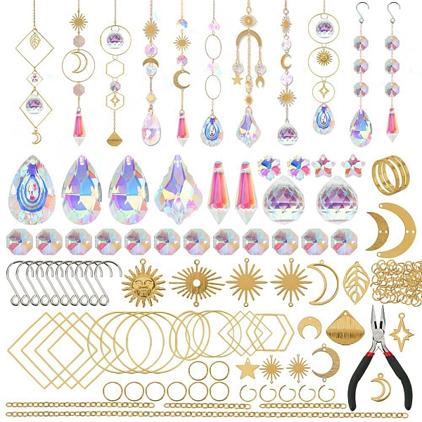 PandaHall DIY Moon & Sun & Star Suncatchers Making Kit, Including Brass Chains & Pendant & Connector Links, Glass Beads & Charms, Golden...
PandaHall DIY Moon & Sun & Star Suncatchers Making Kit, Including Brass Chains & Pendant & Connector Links, Glass Beads & Charms, Golden...