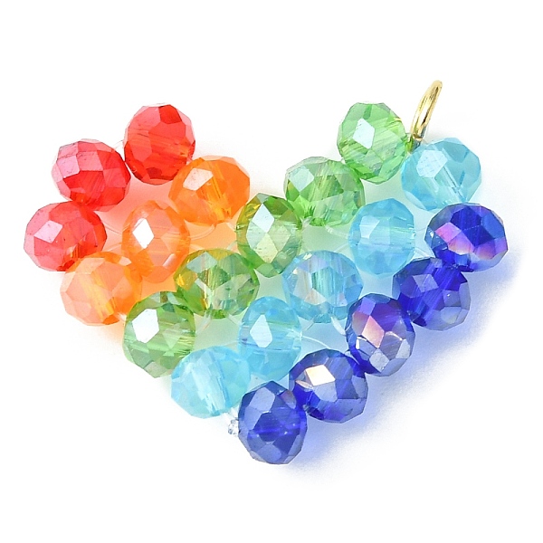 PandaHall Glass Pendants, with Real 18K Gold Plated Stainless Steel Loops, Heart Charm, Colorful, 21x24x4mm, Hole: 2.5mm Stainless...
PandaHall Glass Pendants, with Real 18K Gold Plated Stainless Steel Loops, Heart Charm, Colorful, 21x24x4mm, Hole: 2.5mm Stainless...