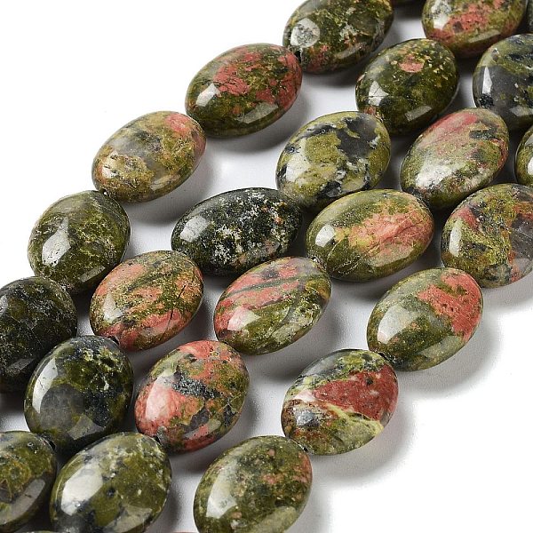 PandaHall Natural Unakite Beads Strands, Flat Oval, 17.5~18x12.5~13x6mm, Hole: 1.2mm, about 22pcs/strand, 15.55''(39.5cm) Unakite Oval
PandaHall Natural Unakite Beads Strands, Flat Oval, 17.5~18x12.5~13x6mm, Hole: 1.2mm, about 22pcs/strand, 15.55''(39.5cm) Unakite Oval