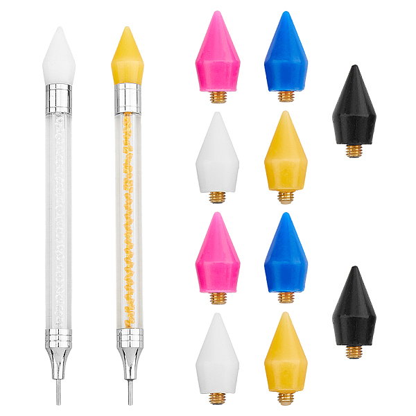 PandaHall SUPERFINDINGS 2Pc 2 Colors Plastic Nail Art Rhinestones Pickers Pens, with 10Pcs 5 Colors Wax & Stainless Steel Pen Head, Nail Art..., Multicolor
PandaHall SUPERFINDINGS 2Pc 2 Colors Plastic Nail Art Rhinestones Pickers Pens, with 10Pcs 5 Colors Wax & Stainless Steel Pen Head, Nail Art..., Multicolor