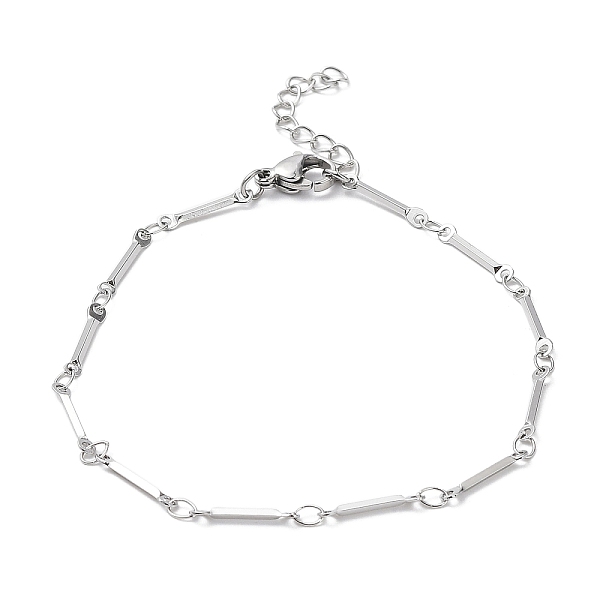 PandaHall 304 Stainless Steel Bar Link Chain Bracelets, Stainless Steel Color, 7-1/4 inch(18.4cm) 304 Stainless Steel
PandaHall 304 Stainless Steel Bar Link Chain Bracelets, Stainless Steel Color, 7-1/4 inch(18.4cm) 304 Stainless Steel