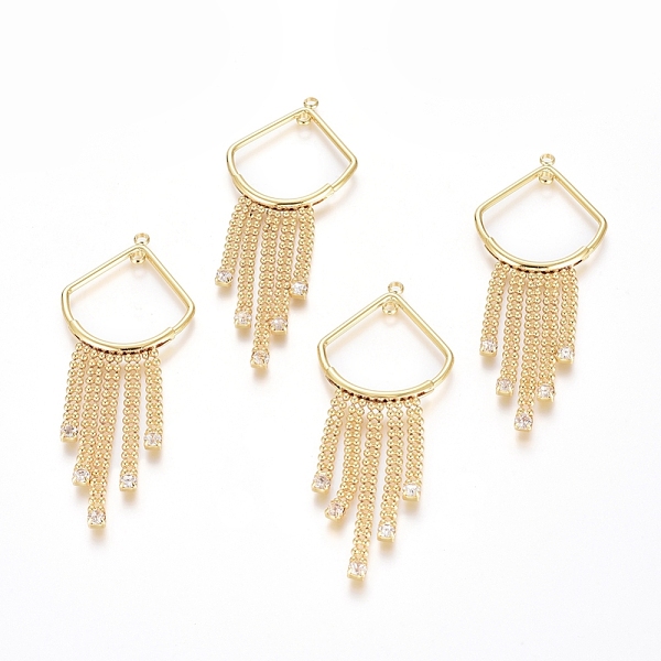 PandaHall Brass Micro Pave Cubic Zirconia Links connectors, Long-Lasting Plated, Tassel, Clear, Real 18K Gold Plated, 67x25.5x2.5mm Brass...
PandaHall Brass Micro Pave Cubic Zirconia Links connectors, Long-Lasting Plated, Tassel, Clear, Real 18K Gold Plated, 67x25.5x2.5mm Brass...