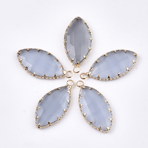 PandaHall Glass Pendants, with Brass Findings, Faceted, Horse Eye, Golden, Light Steel Blue, 29x13.5x5mm, Hole: 2mm Brass+Glass Horse Eye...
PandaHall Glass Pendants, with Brass Findings, Faceted, Horse Eye, Golden, Light Steel Blue, 29x13.5x5mm, Hole: 2mm Brass+Glass Horse Eye...