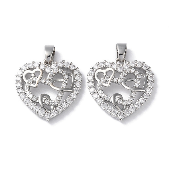 PandaHall Rack Plating Brass Micro Pave Cubic Zirconia Pendants, Long-Lasting Plated, Lead Free & Cadmium Free, Heart, Platinum, 21.5x21x3mm..., Clear
PandaHall Rack Plating Brass Micro Pave Cubic Zirconia Pendants, Long-Lasting Plated, Lead Free & Cadmium Free, Heart, Platinum, 21.5x21x3mm..., Clear