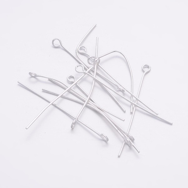 PandaHall Iron Eye Pin, Cadmium Free & Lead Free, Silver, 40x0.7mm, Hole: 2mm, about 6400pcs/1000g Iron
PandaHall Iron Eye Pin, Cadmium Free & Lead Free, Silver, 40x0.7mm, Hole: 2mm, about 6400pcs/1000g Iron