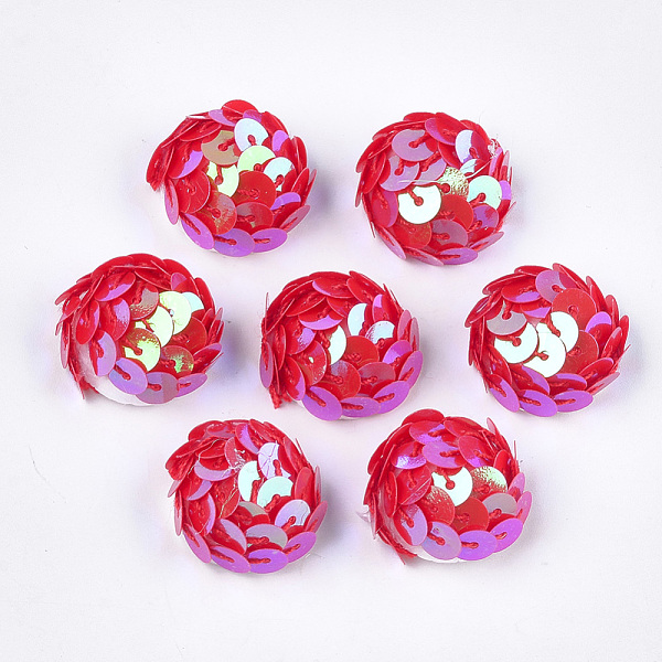 PandaHall Foam Cabochons, with Sequins/ Paillettes, Half Round/Dome, Red, 19~21x11~12mm, about 200pcs/bag Plastic Half Round Red
PandaHall Foam Cabochons, with Sequins/ Paillettes, Half Round/Dome, Red, 19~21x11~12mm, about 200pcs/bag Plastic Half Round Red