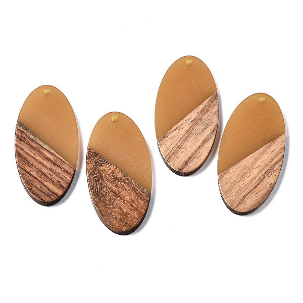 PandaHall Resin & Walnut Wood Pendants, Two Tone, Oval, Sandy Brown, 44x21.5x3mm, Hole: 2mm Resin+Wood Oval
PandaHall Resin & Walnut Wood Pendants, Two Tone, Oval, Sandy Brown, 44x21.5x3mm, Hole: 2mm Resin+Wood Oval